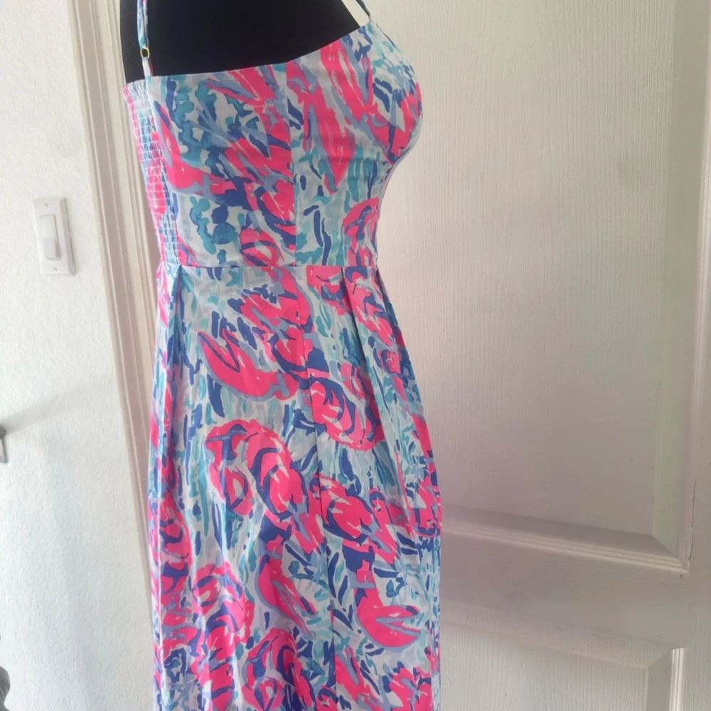 LILLY PULITZER EASTON DRESS COSMIC CORAL "CRACKED UP" Size 00 - Picture 8 of 16